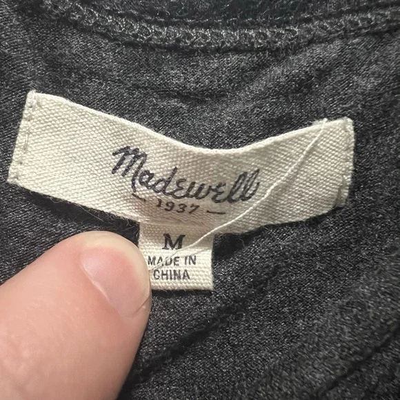 Madewell Long Dress Size Medium Gray Soft Thin With Slit Viscose Spandex - Picture 2 of 4